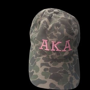 Camouflage Baseball Cap with Pink AKA Embroidery